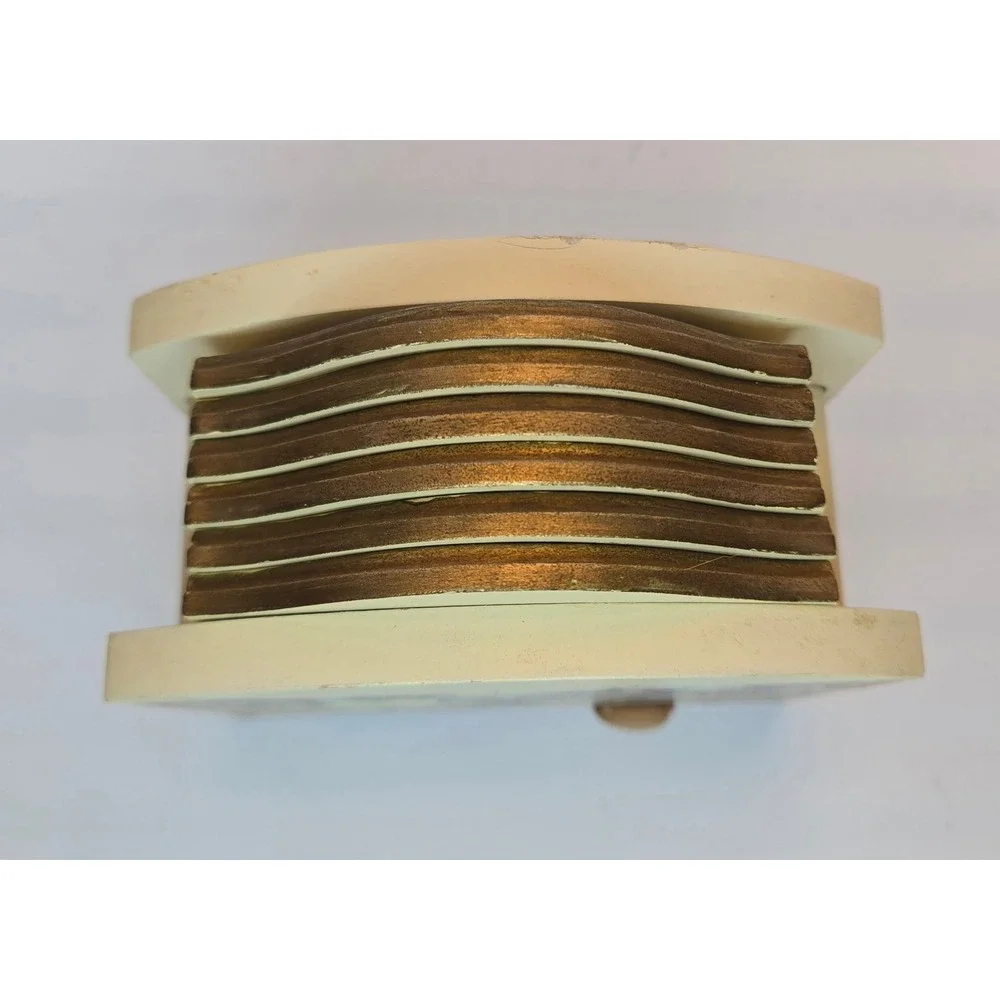 Vintage Chef Cow Wooden Coaster Set with Holder 6 Piece Cork Inlay 3D Cat